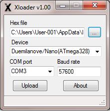 FLASHING THE AIO FIRMWARE 1. Connect 360 Nano Bot to your PC using the USB cable. 2. Open XLoader.