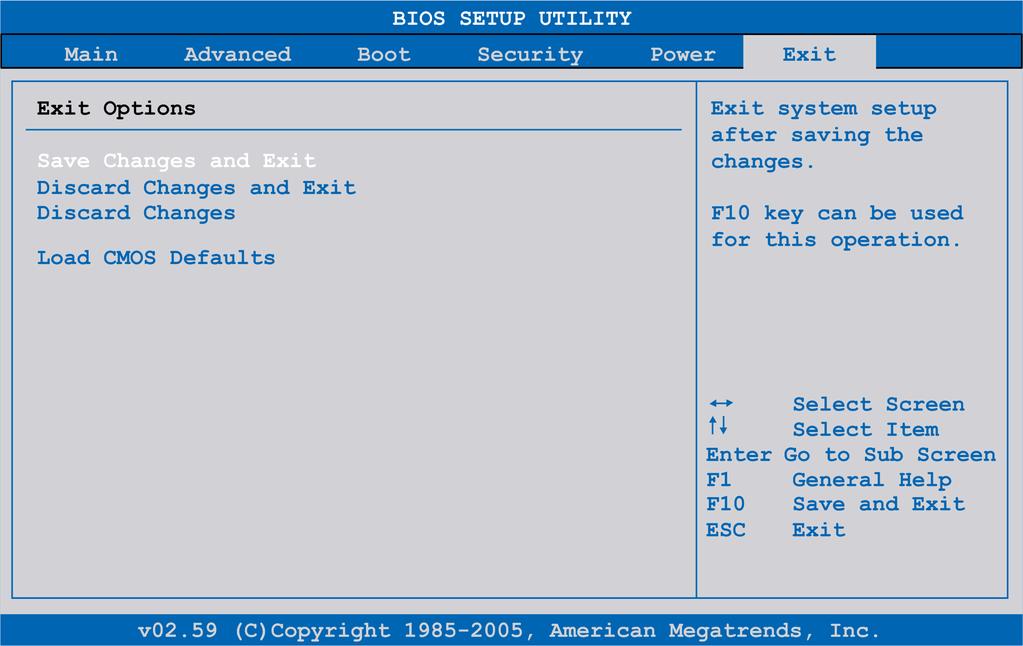 PS-4700/4800 Series (Atom N270 / Core 2 Duo P8400 Pre-installed Model) User Manual Exit Menu Exit Menu The following table gives the Exit menu setting options: BIOS Setting Description Setting