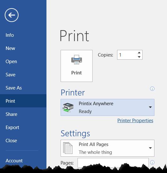 The Printix Anywhere printer can optionally be added as a print queue on your computer.