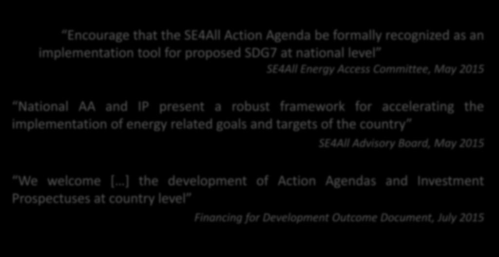 The Power of AA Implementation tool for SDG 7 The Sustainable Development Goal (SDG) 7 which aims to ensure access to affordable, reliable, sustainable and modern energy for all by 2030 will be
