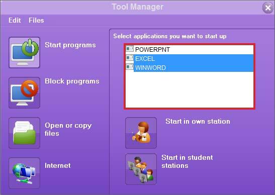 41 Maro Multimediaal Tool Manager Open the Tool Manager Click the Tool Manager button to open the Tool Manager window.