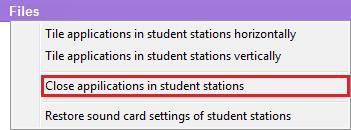 Go to Files Tile application in student stations vertically to arrange all programs in the