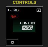 The MIDI settings window is opened by