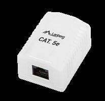 Surface mount boxes Surface mount boxes Category 5e Unshielded: One / two RJ-45 unshielded ports category 5e, Universal connectors IDC/LSA in accordance with T568A/B, Allows connection of