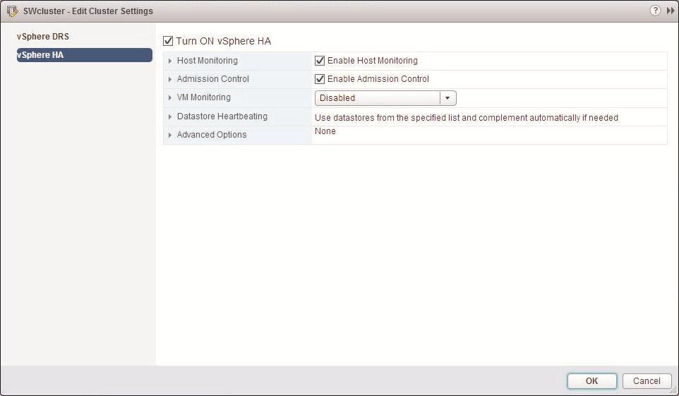 11. In the Cluster Settings window select the Turn