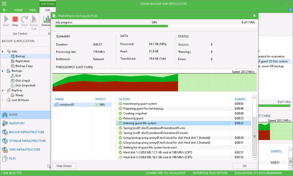 3. Run the backup job to produce a backup file. 4. Log on to Veeam Backup Enterprise Manager using the Administrator account. 5. Open the Configuration view. 6.
