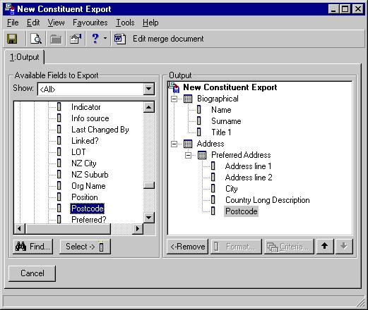 M AIL MERGE WITH MICROSOFT WORD 105 6. In the Available Fields to Export box, scroll down to the Address category (under Primary Business information) and click the plus sign to the left.