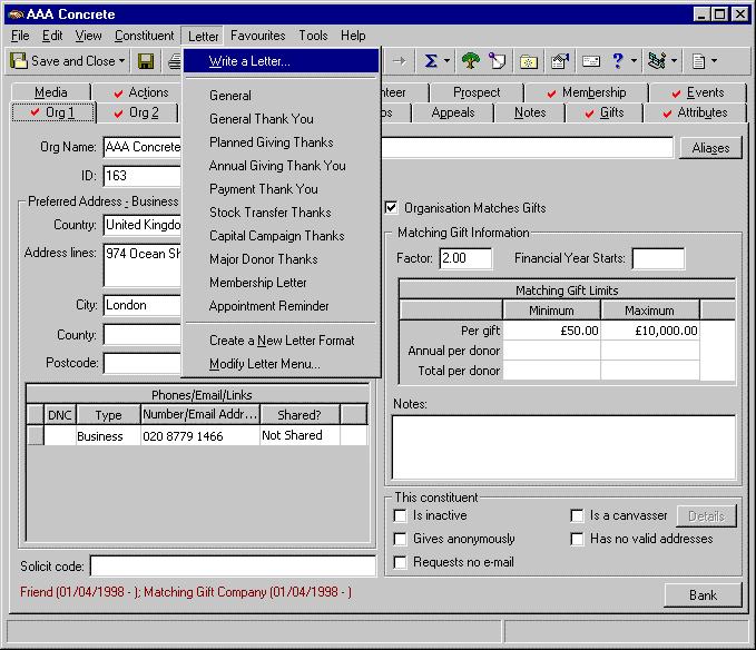 M AIL MERGE WITH MICROSOFT WORD 115 8. On the toolbar, click Save and return to RE7 to Merge. You return to the export screen. 9.