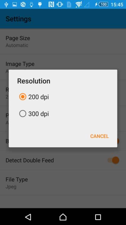 7.3.3 Resolution [ 200 dpi / 300 dpi ]