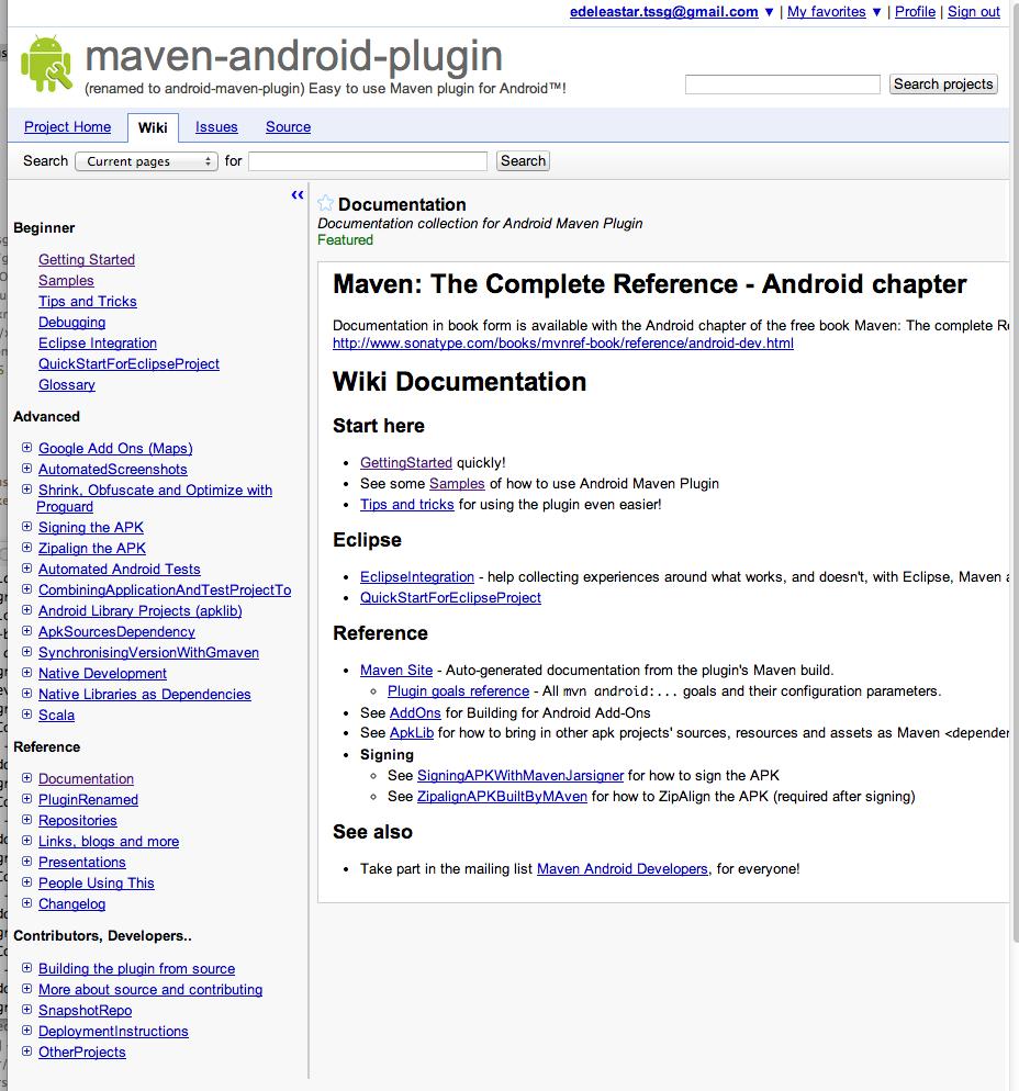 Comment by XXXX, May 2, 2013 I found the Maven android plugin on several plugin collection page, so I thought this will be a resource I should use, but I gave up, because I didn't even found out what