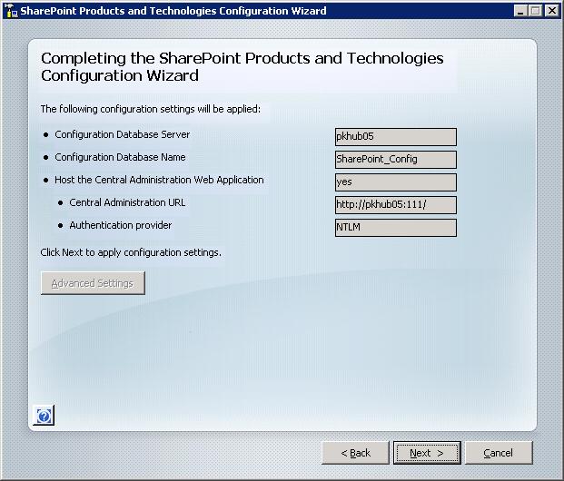 30. Configuration Wizard will run the steps again Created By