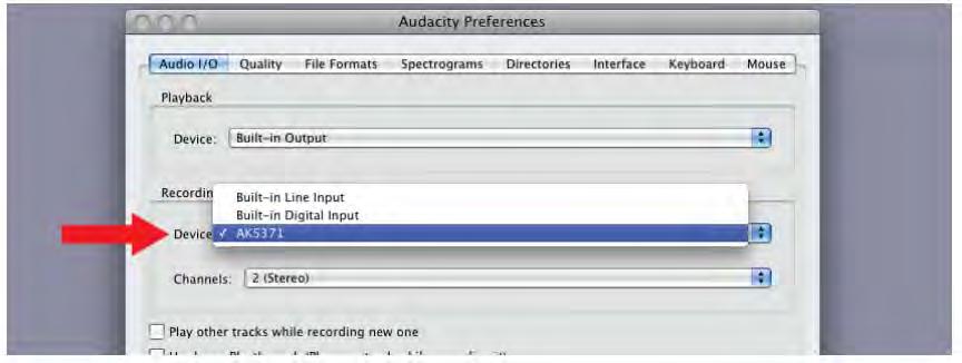 Press the RECORD button in the Audacity Software (NOTE: