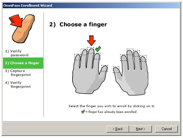 Figure 17: Adding a Fingerprint a.