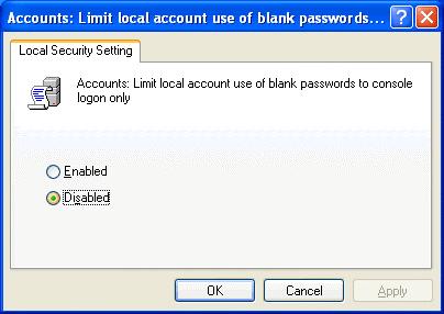 Cannot Add a User to OmniPass with Blank Password If you experience a problem adding a user with blank password to OmniPass, you may need to make an adjustment to your local security settings.