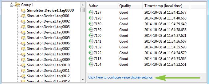 26 The Quality column displays the assessment of how reliable that data is from that timestamp. Options are Good, Bad, Uncertain, and No Value.