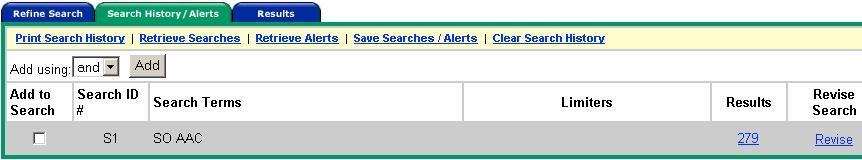 2. Click Save Searches / Alerts in the Search History / Alerts tab to save this search. You will receive an email alert when new issues are added onto EBSCOhost. 7. Summary of EBSCOhost 1.