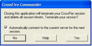 When the Commander is closed it will offer to save the parameters of your current session.