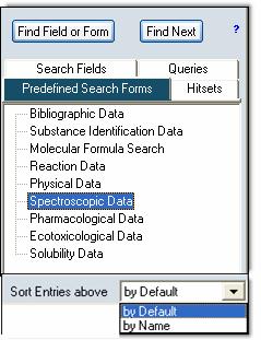 Predefined Search Forms (PSF) The Predefined Search Forms summarize the fields of a