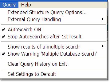 AutoSearch If AutoSearch is enabled Commander will refine a structure step by step to find the closest hit; first by performing an Exact search, then a search for substitution on heteroatoms, then a
