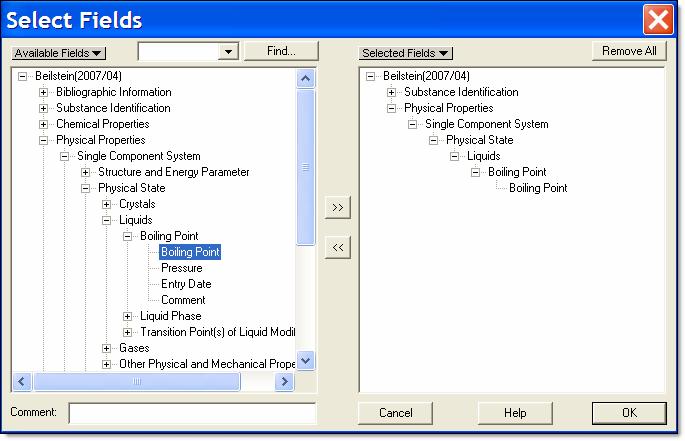 5.2.3 Selecting a View It is important to define which data fields shall appear in an export.