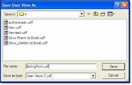 Example: molecular weight and boiling points: Double click the field or select the field and use the >> button to add it to the view layout.