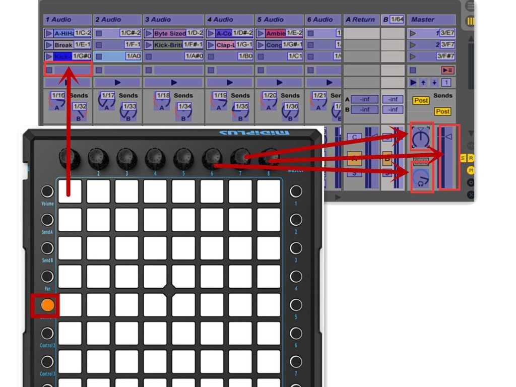 information, after the completion of the mapping again, click on the "MIDI" can exit the mapping model. For example, in CONTROL1,SmartPad encoders can be mapped to a specific function on software.