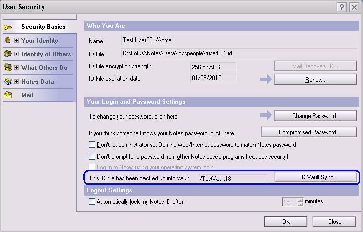Troubleshooting ID Vault-Related issues on the Notes Client Client Quick