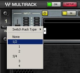 MultiRack follows the same principle, except that processing takes place in virtual Racks filled with plug-in processors rather than in hardware racks.