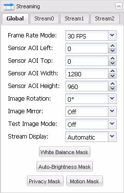 If you are parameterizing the camera using the Basler Surveillance Web Client, you can find the Frame Rate Mode parameter setting on the Global tab in