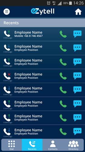 Call Service Incoming call on the Multi devices Working on background mode Record the call history Operational keypad Call profile display Call Transfer Call log Manage and administer the equipment