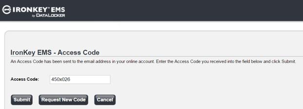 14. Check your e-mail account for the Access Code and enter in the space provided in order to