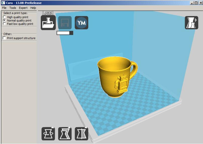 Perform the steps in this section to download a model and create the gcode file in Cura. 1. Open your internet browser and navigate to www.