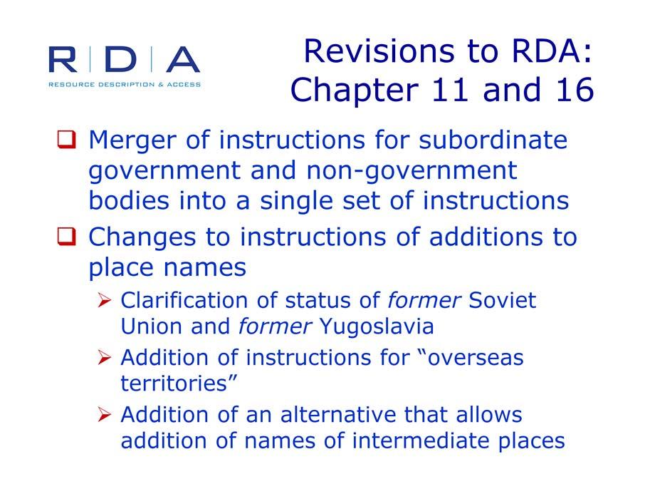Chapter 11 covers Corporate Bodies The JSC approved changes to merge the existing instructions for government and nongovernment subordinate bodies.