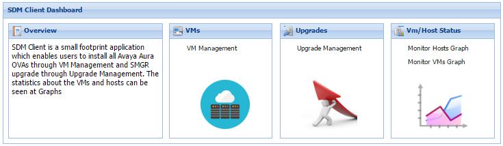 Solution Deployment Manager Use the Solution Deployment Manager client to: Deploy System Manager and Avaya Aura applications on Avaya appliances and Virtualized Environment.