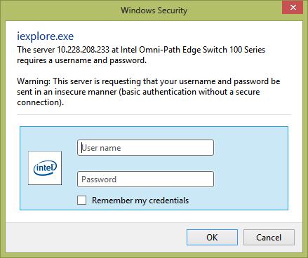Intel Omni-Path Fabric Getting Started 2.0 Getting Started This section provides tasks and information for getting started with the Intel Omni- Path Fabric Chassis Viewer GUI. 2.1 Accessing Chassis Viewer The Chassis Viewer runs on Internet Explorer.