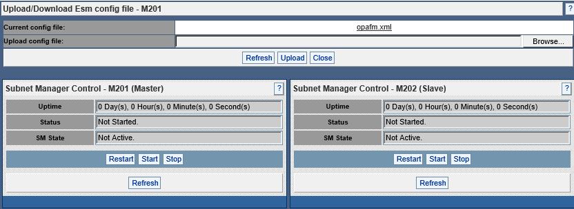 Configuring and Monitoring the Switch Intel Omni-Path Fabric 3. In the Upload Config File text box, enter the path to the alternate embedded subnet manager file (opafm.xml).