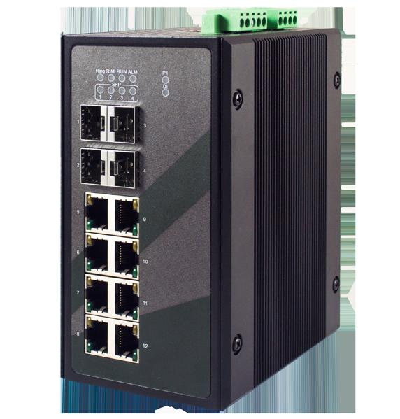 EHG9508 EHG9512 Series 8 or 12-Port IEC61850- Certified Industrial Managed Gigabit Switch FEATURE HIGHLIGHTS IEC61850- Certified Up to 6 or 8 10/100/1000 BASE-T(X) ports and 2 or 1000 BASE-X SFP