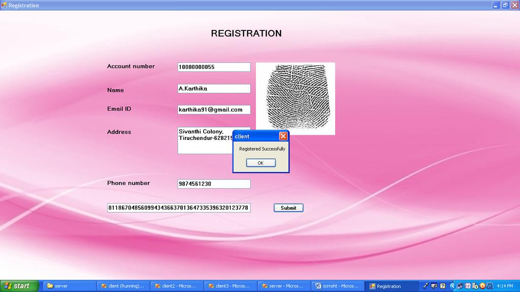Fig 5.1 Registration Fig 5.2 Retrieving Password and Verification 6. Conclusion and Future Enhancements 6.1. Conclusion Fig 5.