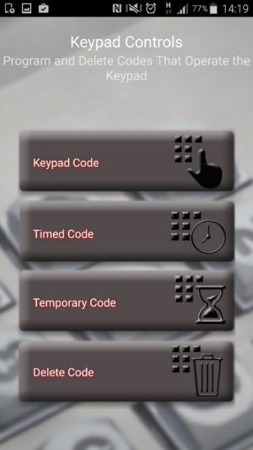 Timed Code Keypad Codes Permanent Code Tip: For time restricted codes. Tip: Select relay 1 or 2.