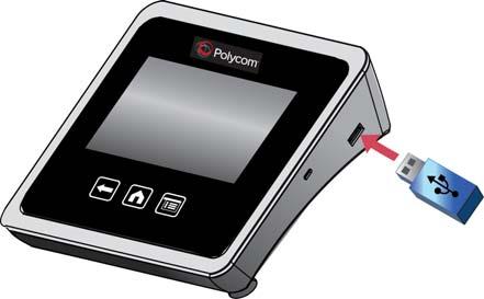 Showing Content from a USB Drive A Polycom Touch Control can show content stored on a USB drive. You can annotate the file while showing it to the far-end sites.