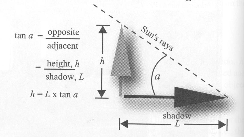 Height Measurement Based on Shadow Length Source: Jensen (2007).