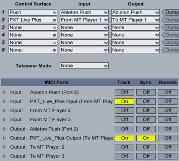 2 GENERAL OVERVIEW PXT-Live Plus is an extended version of PXT-Live that utilizes a MIDI Remote Script as well as an MT Player preset, which covers bases that a MIDI Remote Script alone would not