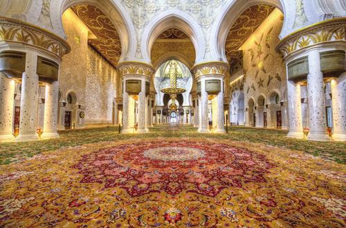 Overview Photo: World s Largest Hand-Made Carpet at Sheikh Zayed Grand Mosque, Abu Dhabi, U.A.E Market ABU DHABI The Abu Dhabi Vision 2030 was named in a list of the top 100 infrastructure projects worldwide!