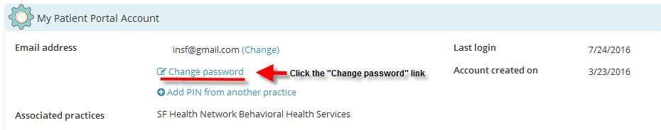Portal Password Changing Your Portal Password 1. Click the View my account link from your Home Page. 2.