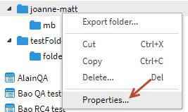 Click OK Folders * Only if your group has the Delete permission Folder properties Folders Use to rename folder and
