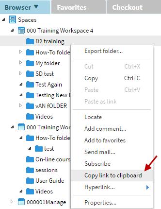 Folders Copy folder link to clipboard 1.