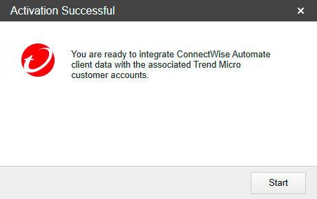 Trend Micro Remote Manager Administrator's Guide Access token Secret key Tip 5. Click Connect. To locate the activation credentials: a.