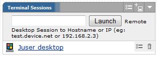 To set up a permanent link, click the icon. The following screen will be launched. Follow the example shown on the screen to enter the hostname of the computer.