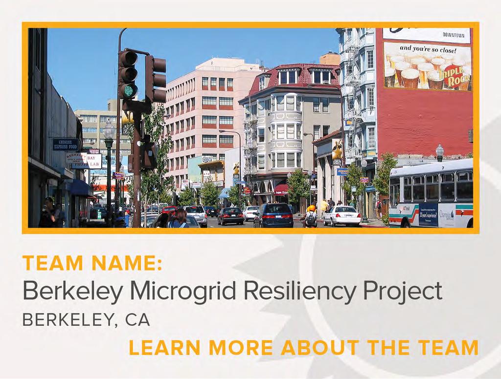Berkeley Microgrid Resiliency Project Stakeholders from the City of Berkeley, their utility (PG&E), technical advisor AECOM, and regulatory expert the Center for Sustainable Energy (CSE), convened to