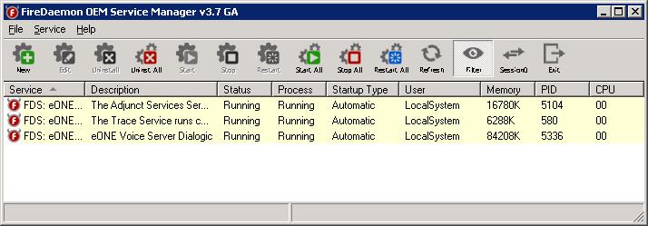 7.3. Restart Service Run the c:\program Files (x86)\firedaemon OEM\FireDaemonUI.